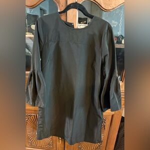 Black Mini Bell Sleeve Dress